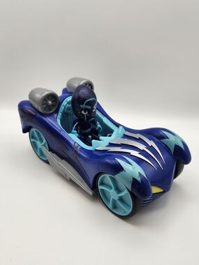 PJ Masks Turbo Blast Racer Vehicle Blue Cat-Car with Catboy Figure Just Play